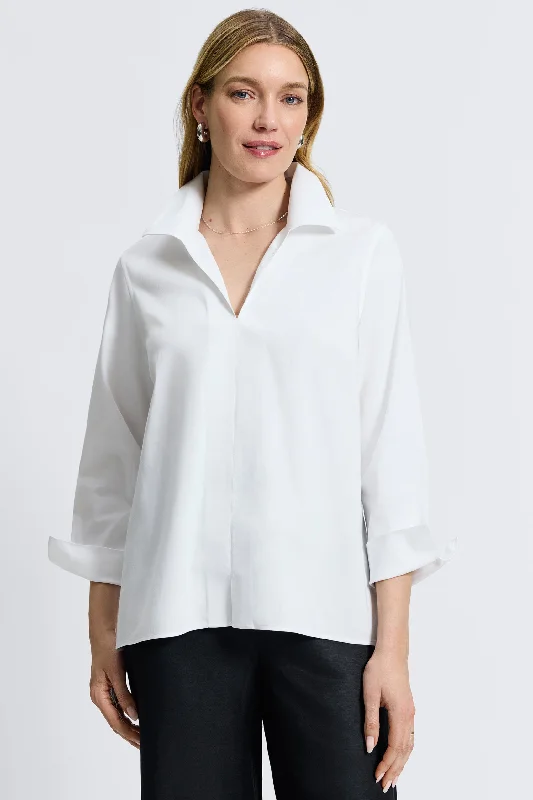 Agnes Stretch No Iron Popover Long Sleeve Shirt