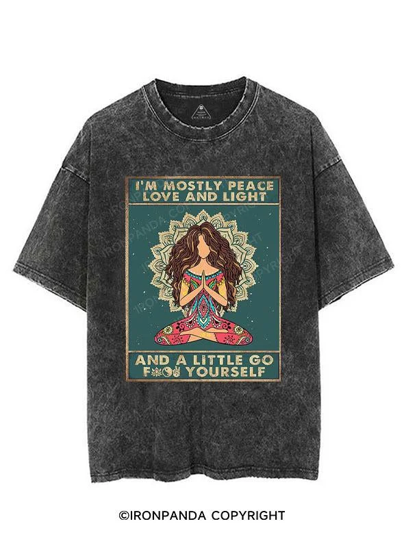 I'm Mostly Peace Love And Animals And A Little Go fuck yourself VINTAGE GYM SHIRT