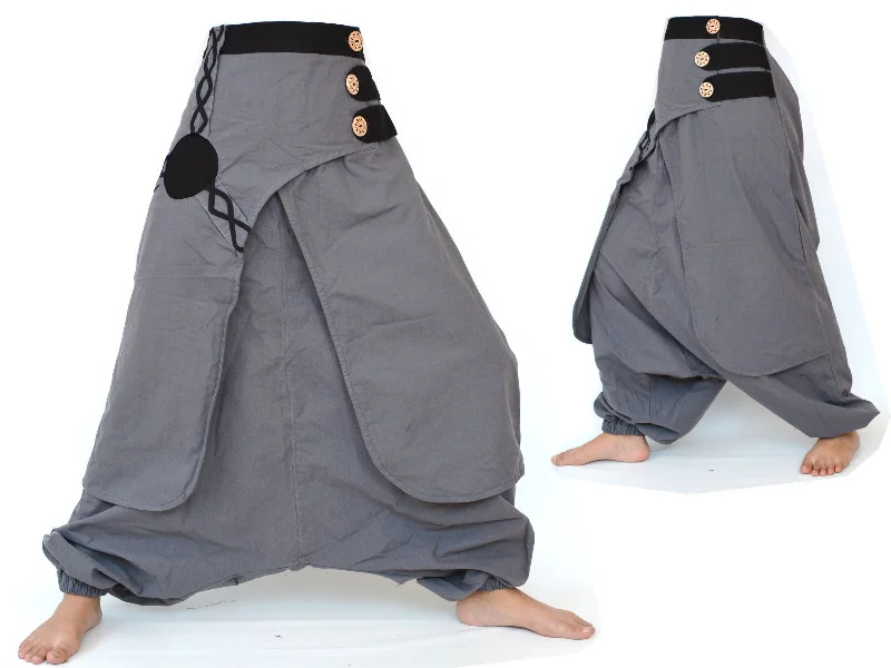 Harem Pants Men Women Lounge Pants Gray