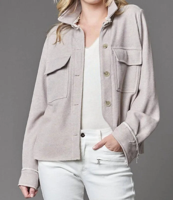 Lurex French Terry Jacket In Pink