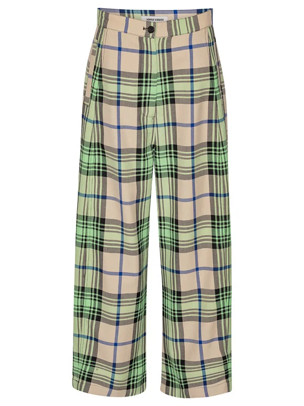 Post Pant - Mint Beige Checks