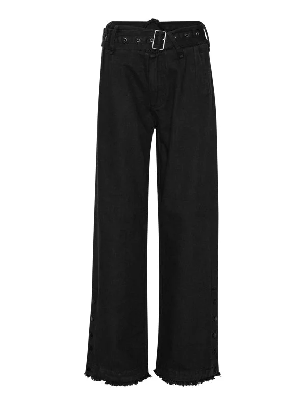 Deconstructed Baggy Trousers - Ash Black