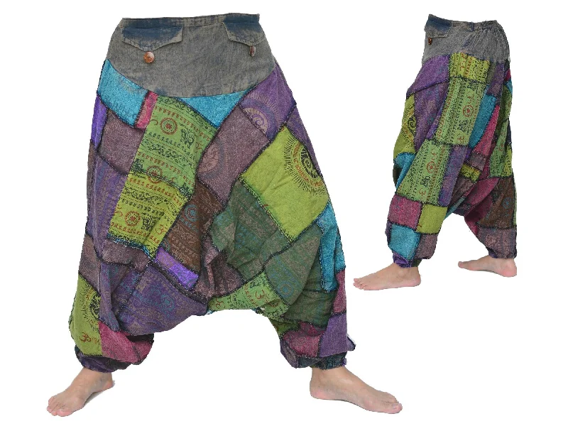 Harem Pants Lounge Pants Hippie Pants Men Women Unique Patchwork Pants