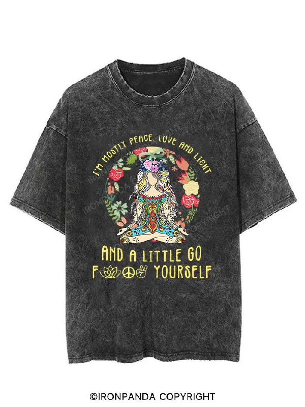 I'm Mostly Peace Love And Animals And A Little Go fuck yourself VINTAGE GYM SHIRT