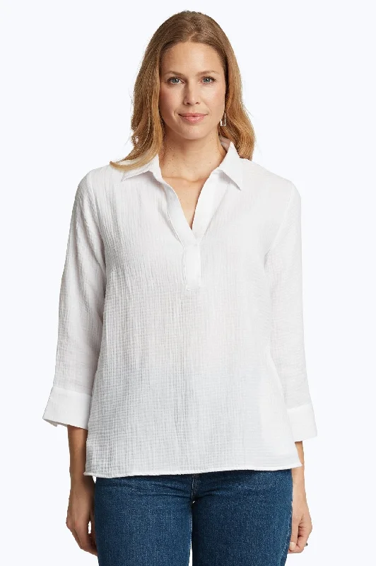 Sophia Cotton Gauze Popover Shirt