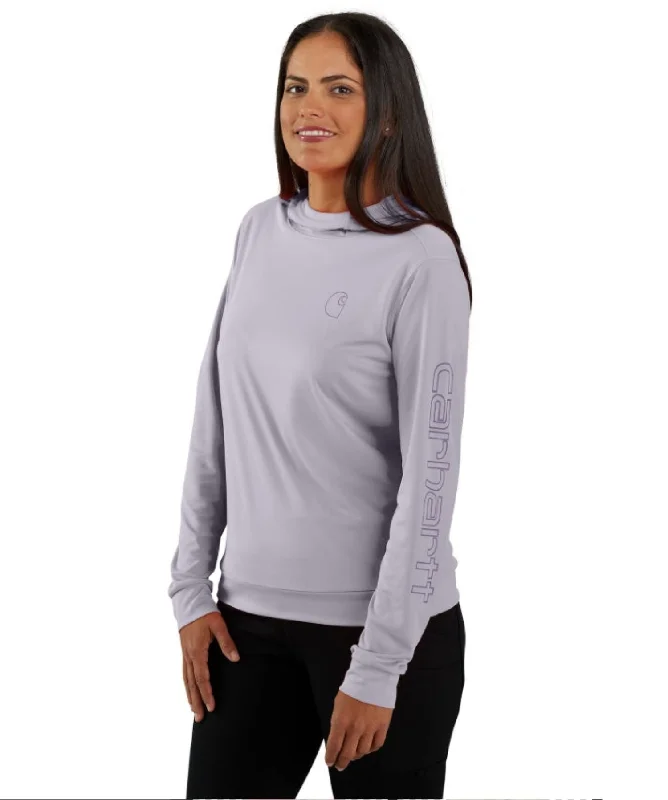 Carhartt Women's Force Sun Defender Relaxed Fit Long Sleeve Graphic Hooded T-Shirt