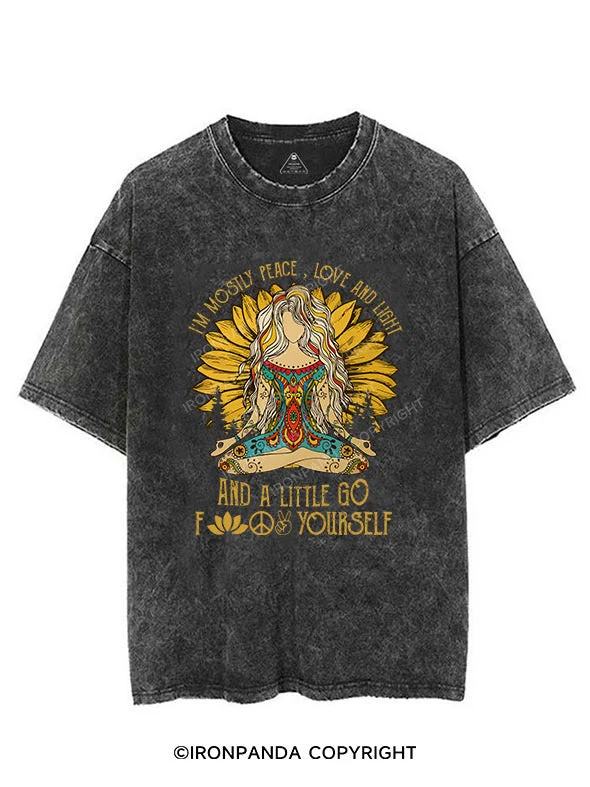 I'm Mostly Peace Love And Animals And A Little Go fuck yourself VINTAGE GYM SHIRT