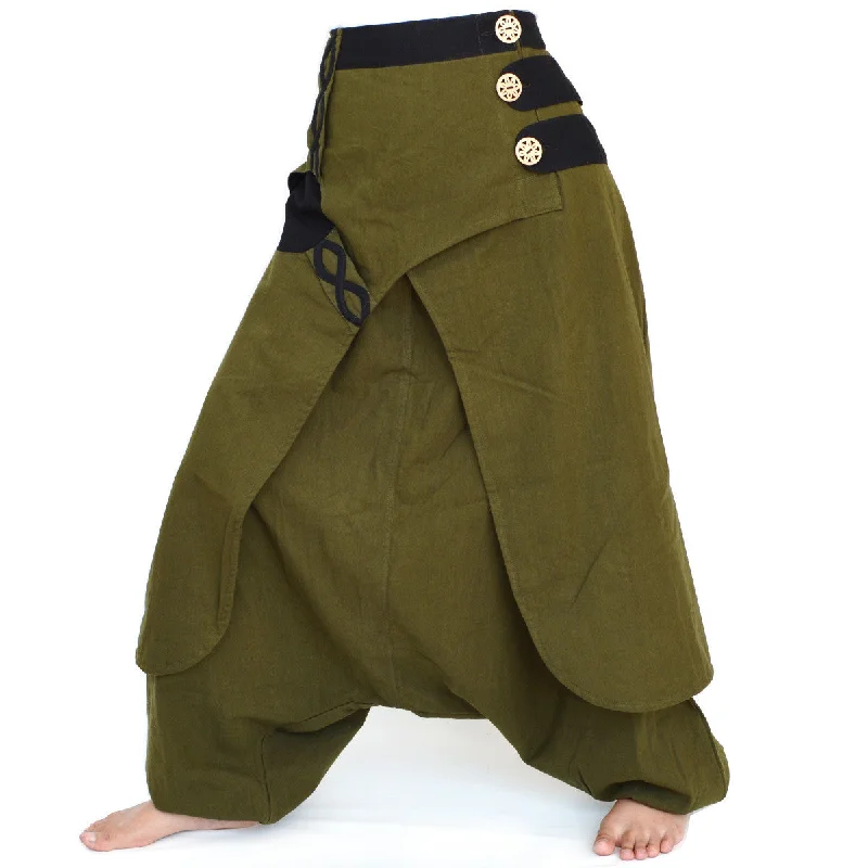 Harem Pants Men Women Lounge Pants Green