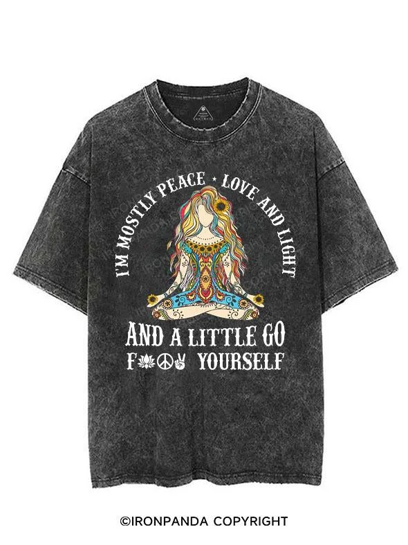 I'm Mostly Peace Love And Animals And A Little Go fuck yourself VINTAGE GYM SHIRT