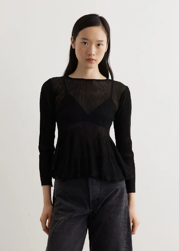 Hypha Lucent Long Sleeve Flare Top