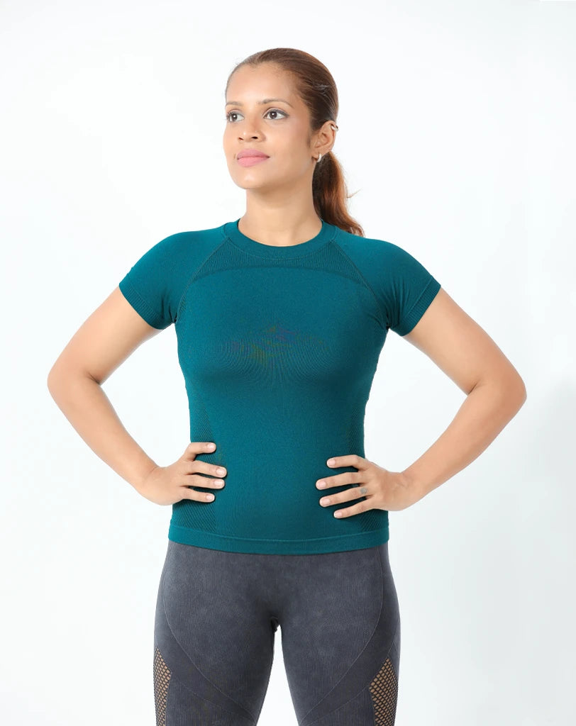 SeamTech ProFit T-Shirt Teal Green - Seamless