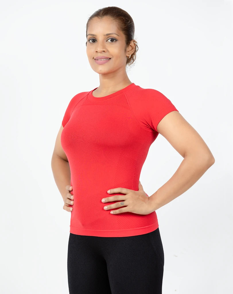 SeamTech ProFit T-Shirt Red - Seamless