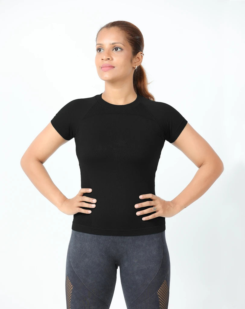 SeamTech ProFit T-Shirt Black - Seamless