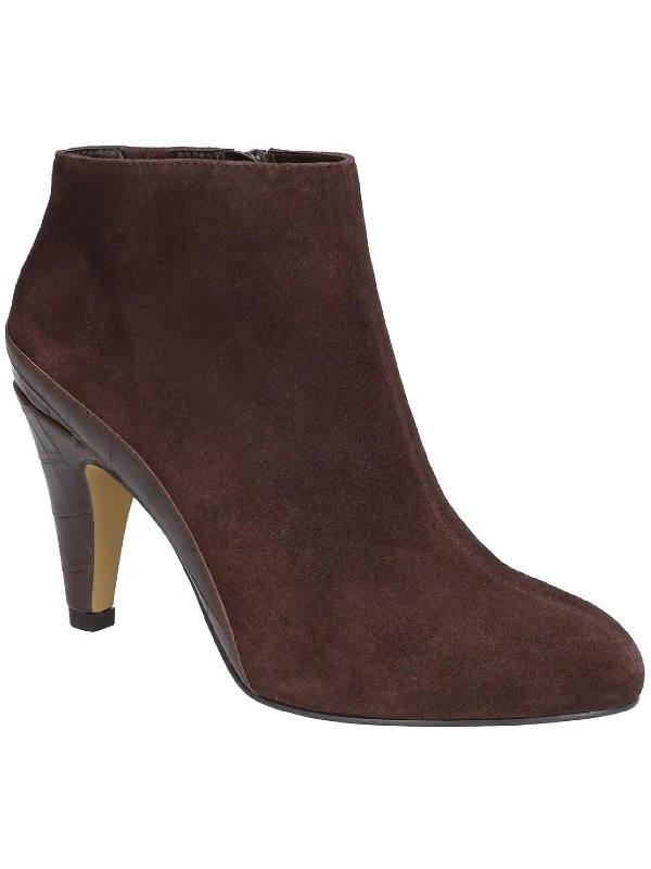 Brennan Womens Suede Round Toe Ankle Boots