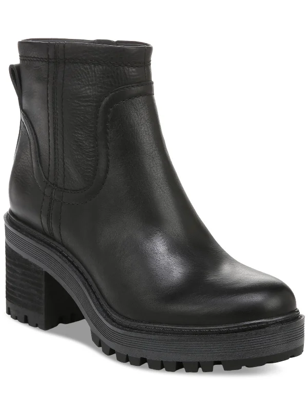 Clair Womens Leather Platform Ankle Boots