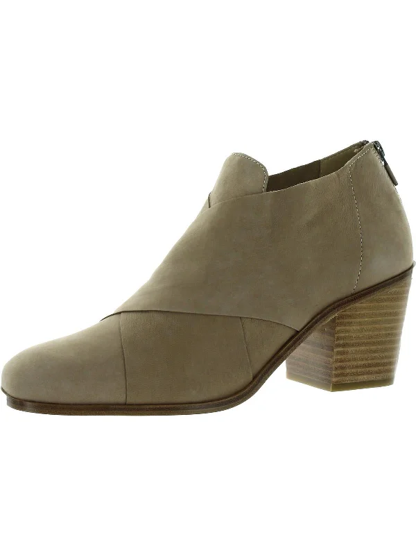 Ember Womens Leather Block Heel Ankle Boots