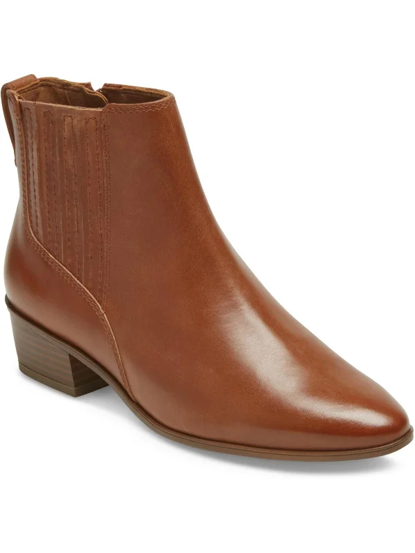 Geovana Womens Leather Booties Ankle Boots