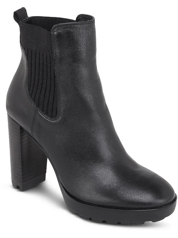 Junne Womens Leather Booties Ankle Boots