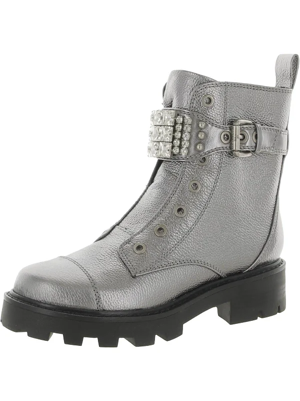 Maeva  Womens Zipper Lug Sole Booties