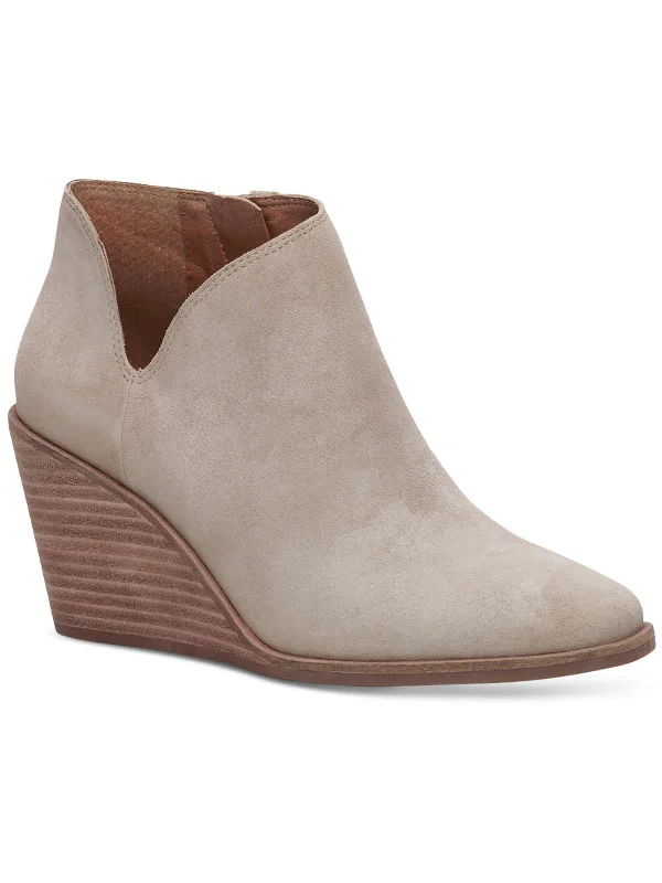 Melendi Womens Suede Booties Ankle Boots