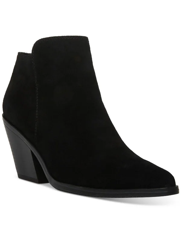 Nellie  Womens Leather Zipper Booties