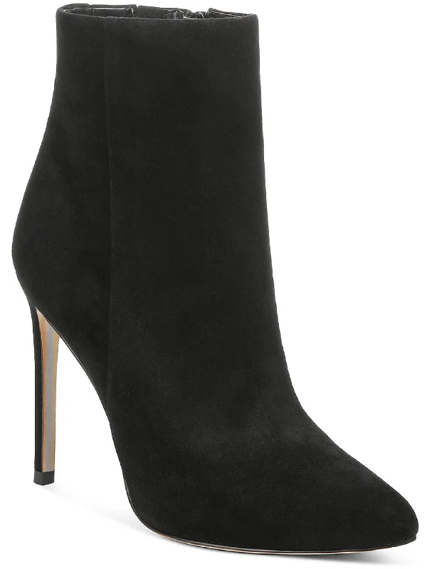 Wrenley Womens Zipper Heels Ankle Boots