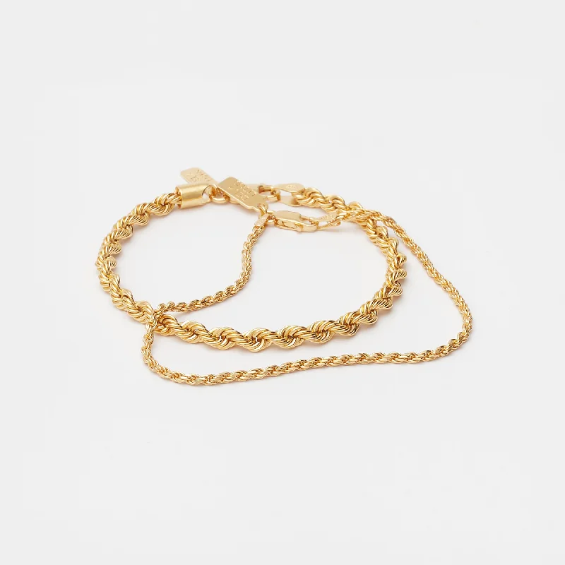 Stack Eternal Link Bracelets in Gold for her