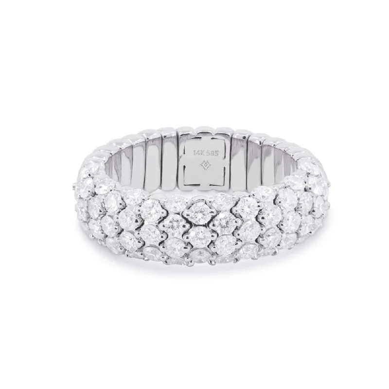 LaViano Fashion 1.97 Carats 14K White Gold Diamond Eternity Wedding Band