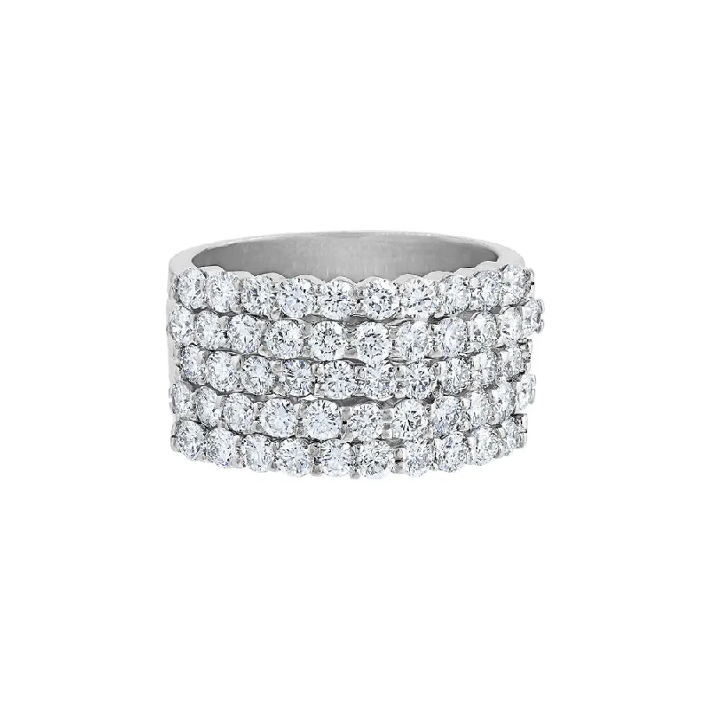 LaViano Fashion 2.21 Carats 18K White Gold Diamond Eternity Wedding Band