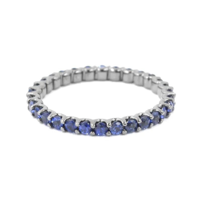 Azul 14K Black Rhodium Plated Sapphire Guard Ring