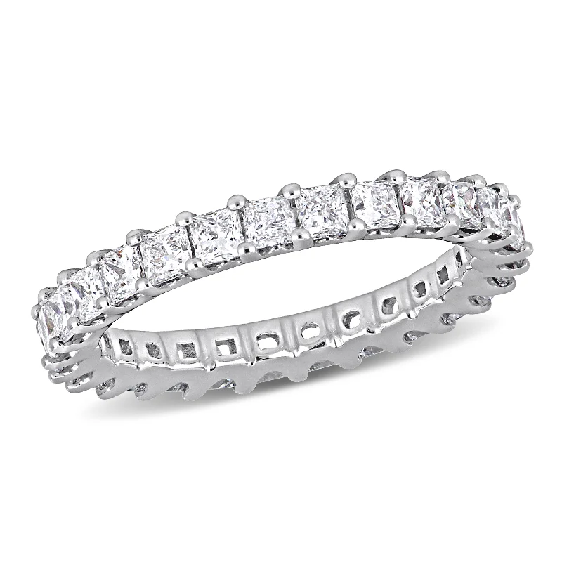 Created Forever 1 7/8ct TW Princess-Cut Lab-Grown Diamond Eternity Ring in 14K White Gold