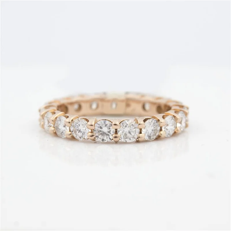 LaViano Fashion 14K Rose Gold Diamond Eternity Wedding Band