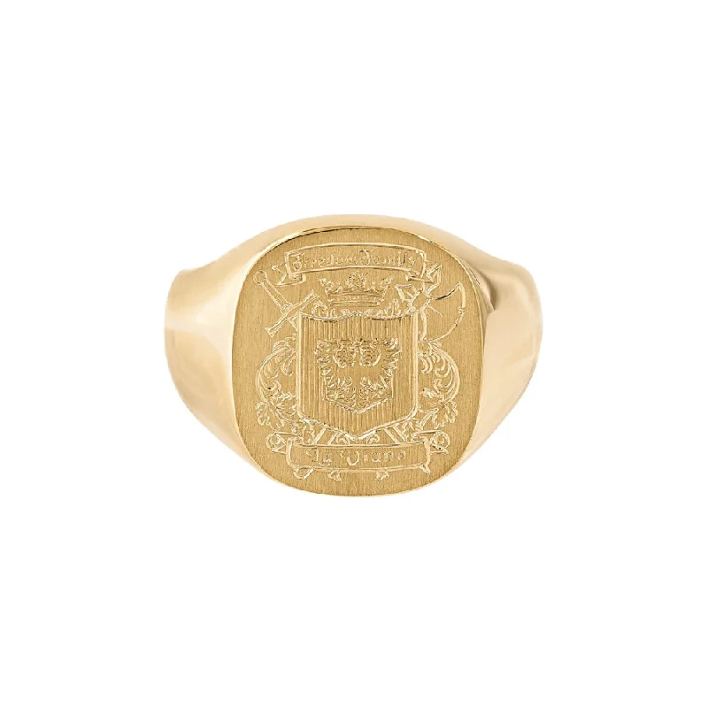 LaViano Fashion 18K Yellow Gold Gents Signet Ring