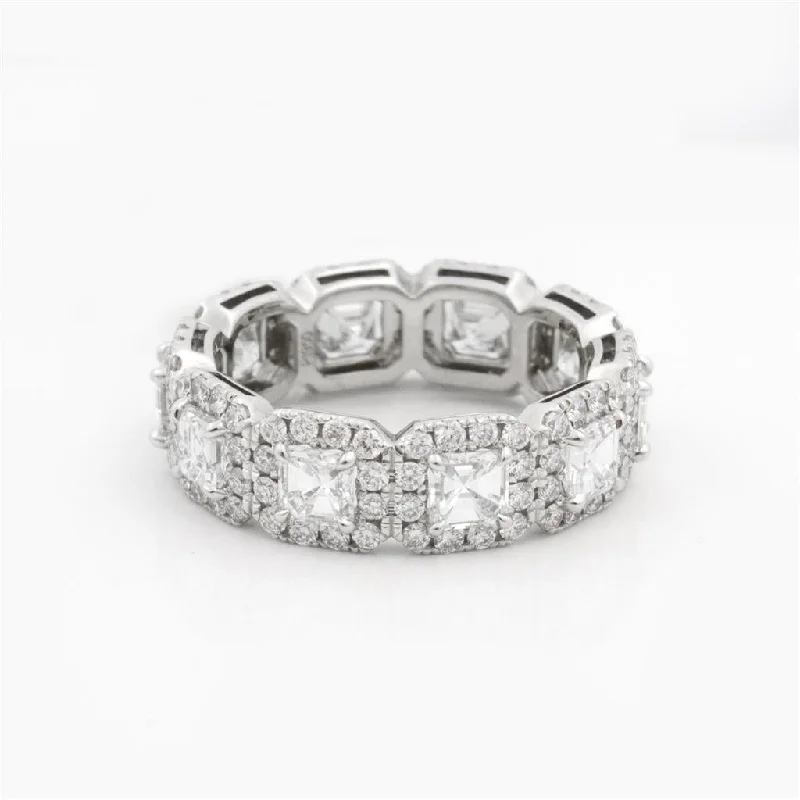 LaViano Fashion Platinum Diamond Fancy Wedding Band