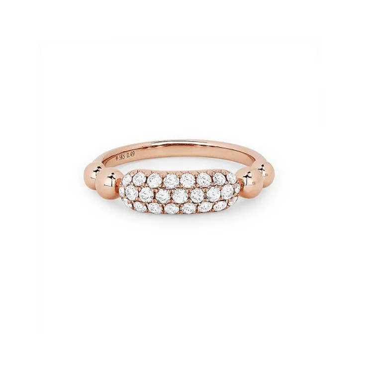 LaViano Fashion 14K Rose Gold Diamond Ring