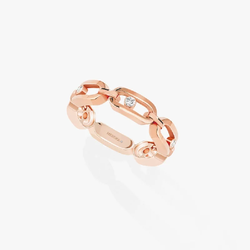 Messika Rose Gold Diamond Ring - MOVE UNO MULTI