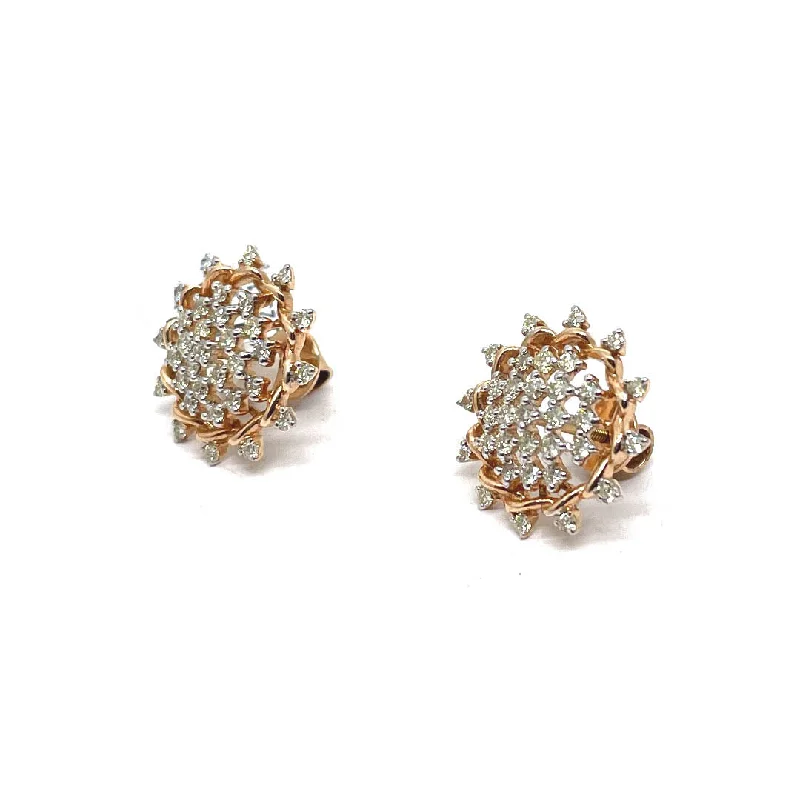 14k Gold Diamonds Ear Studs