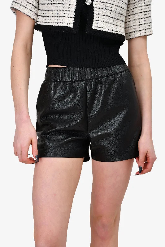 Anine Bing Faux Leather 'Sofia' Shorts Size XS