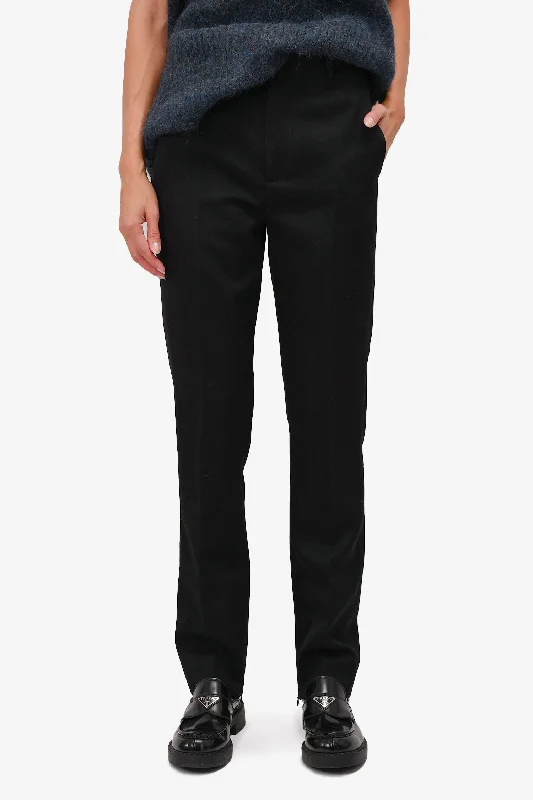 Bottega Veneta Black Straight Leg Pants Size 38