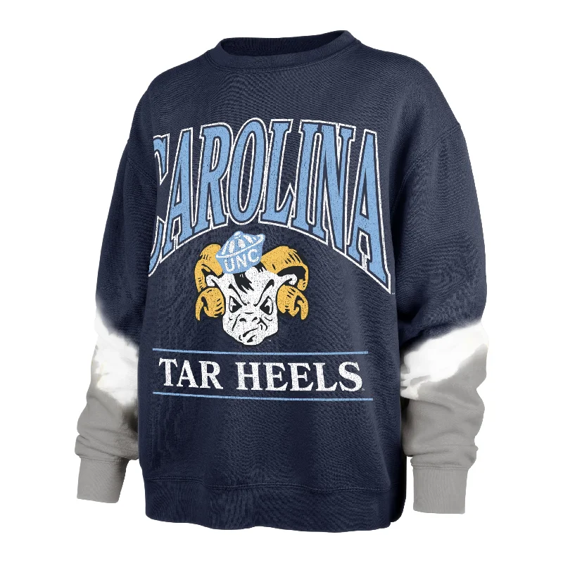 NORTH CAROLINA TAR HEELS UNC VINTAGE SLEEVE DYE '47 BOYFRIEND CREW WOMENS