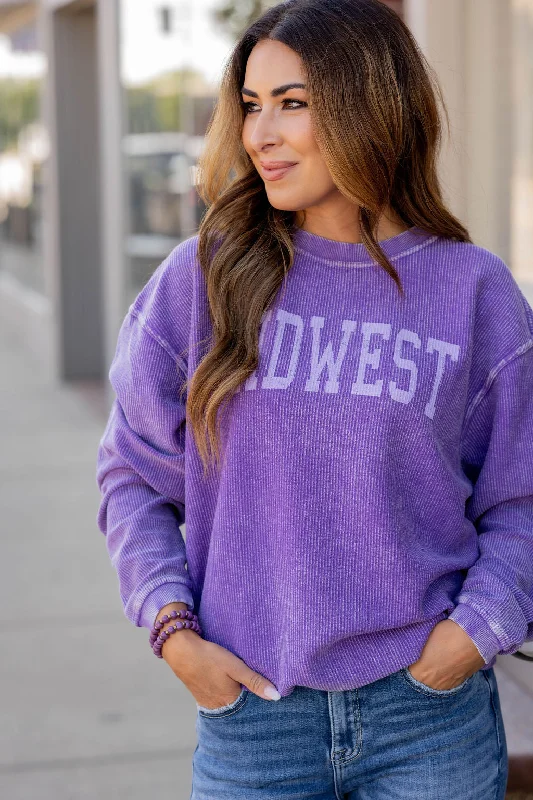 Vintage Midwest Ribbed Graphic Crewneck