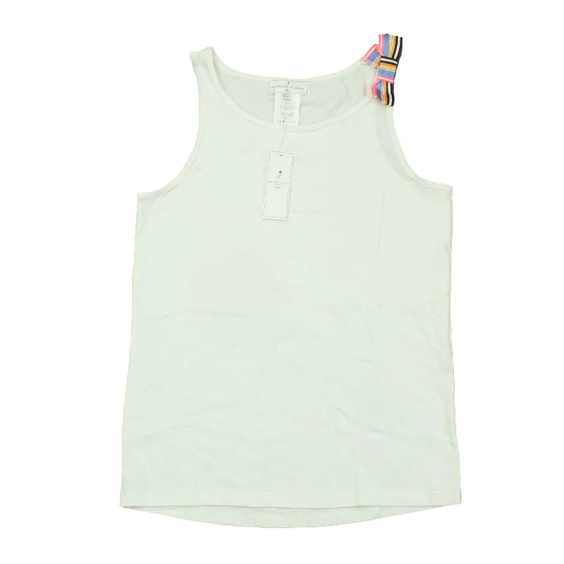 Jacadi Girls White | Multi | Bow Tank Top