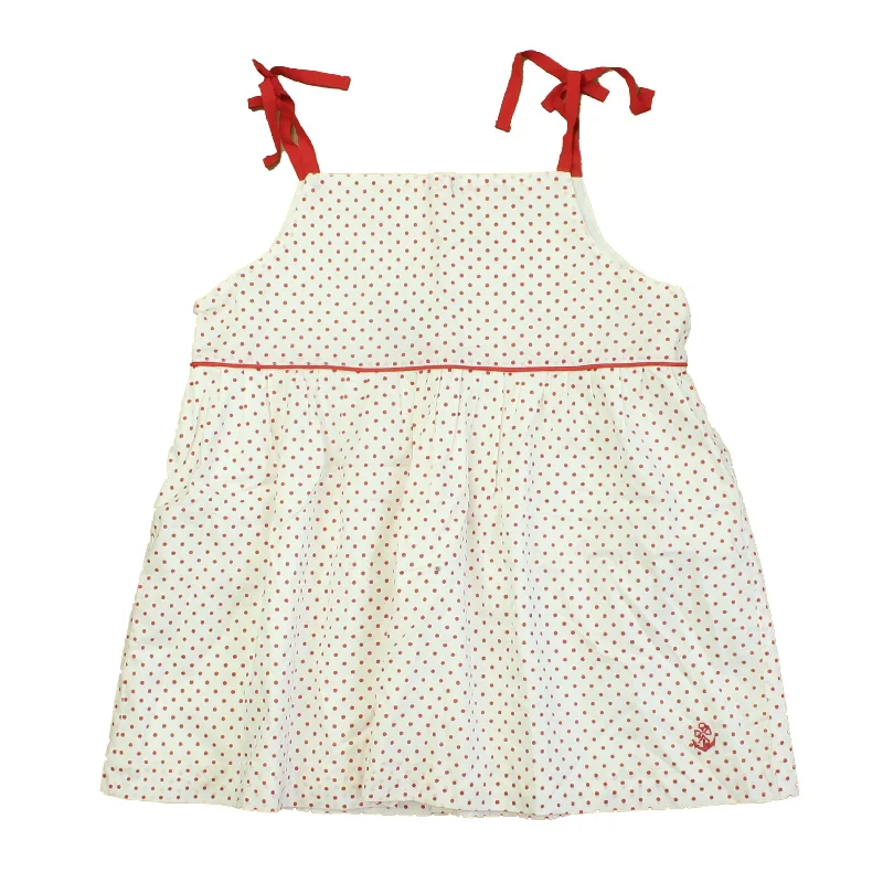 Jacadi Girls White | Red | Polka Dots Tank Top