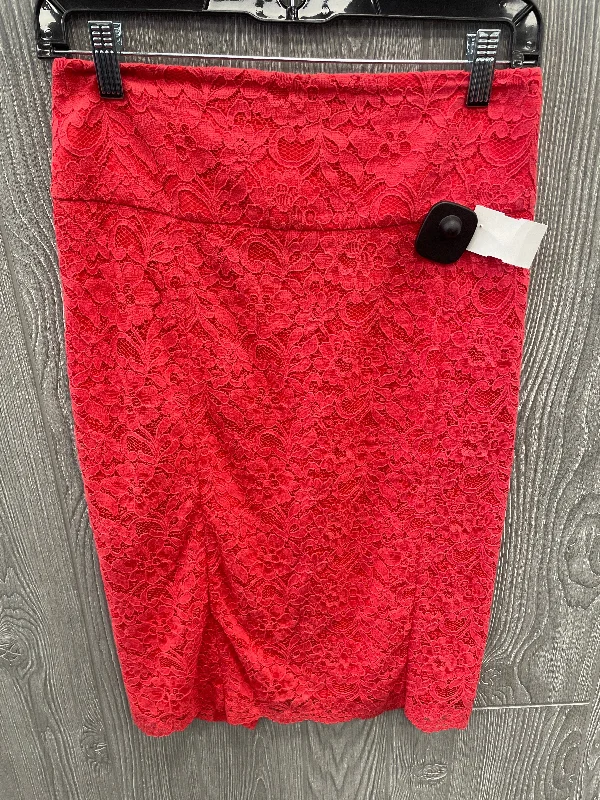 Skirt Midi By Express In Red, Size: 4