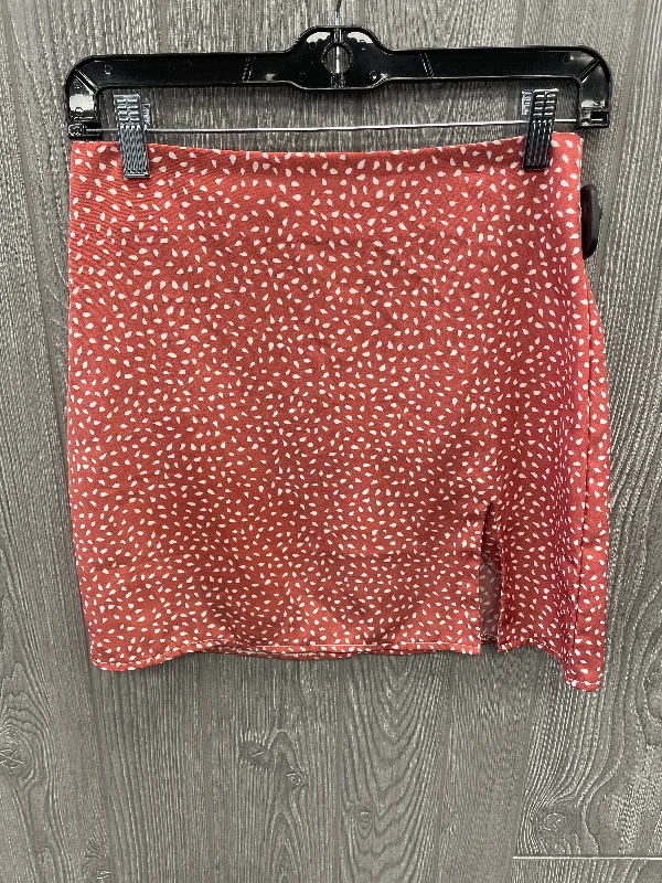 Skirt Midi By Shein In Orange, Size: S