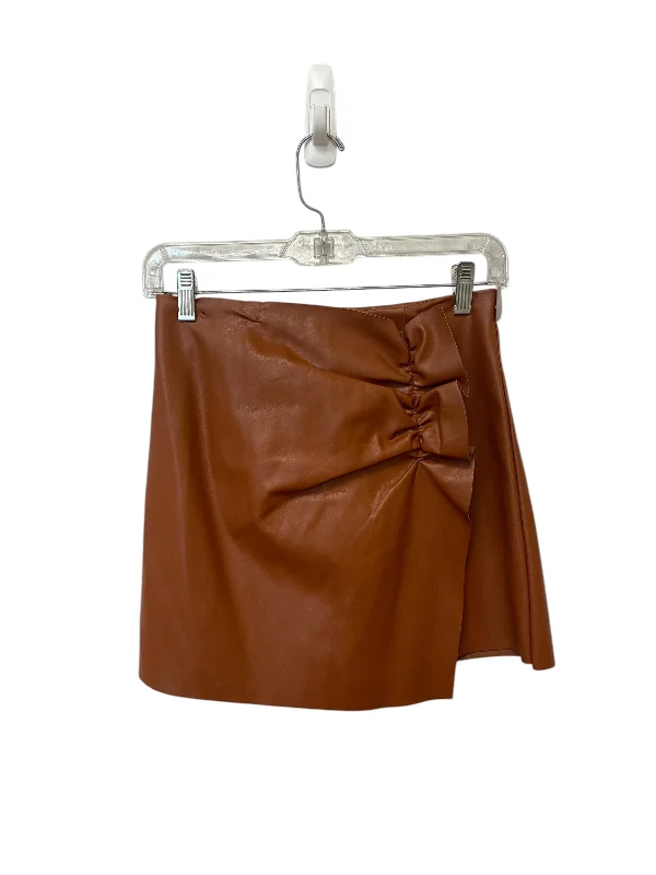 Skirt Mini & Short By Mustard Seed In Brown, Size: S