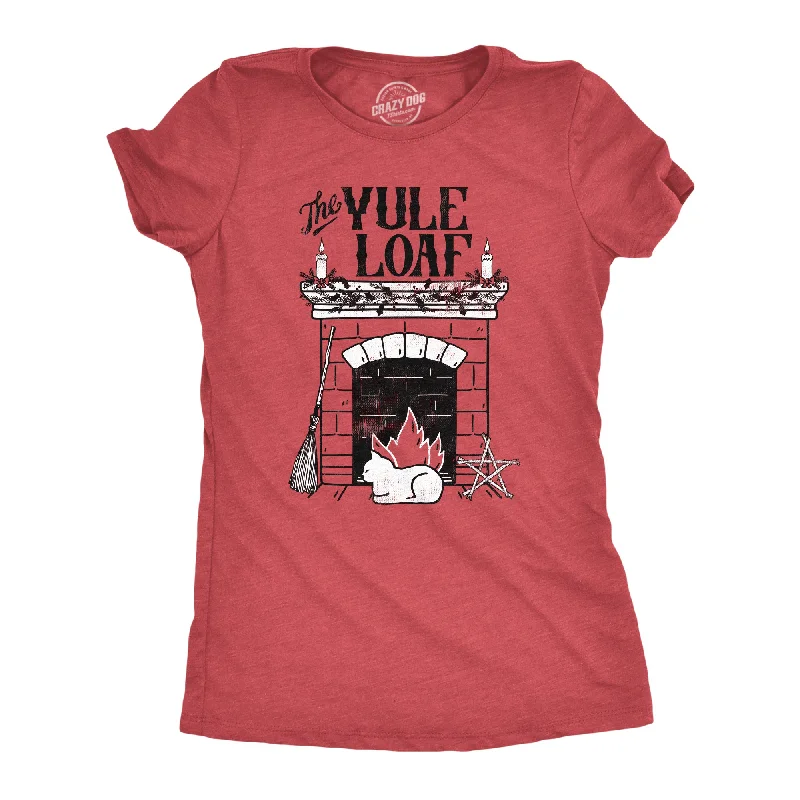 Womens The Yule Loaf T Shirt Funny Xmas Kitten Lovers Tee For Ladies