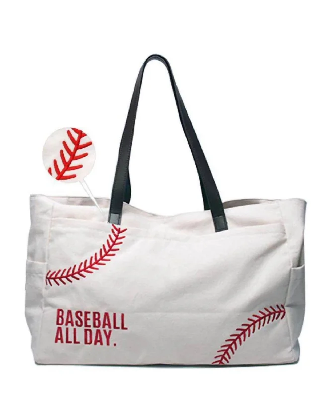 Baseball All Day Bag In White