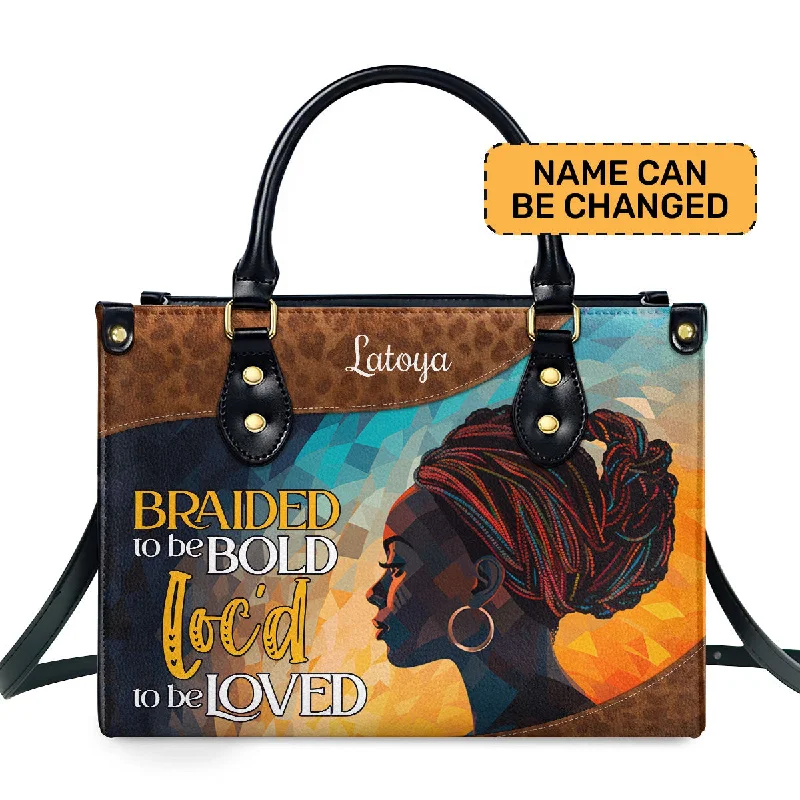 Braided To Be Bold - Personalized Leather Handbag STB32