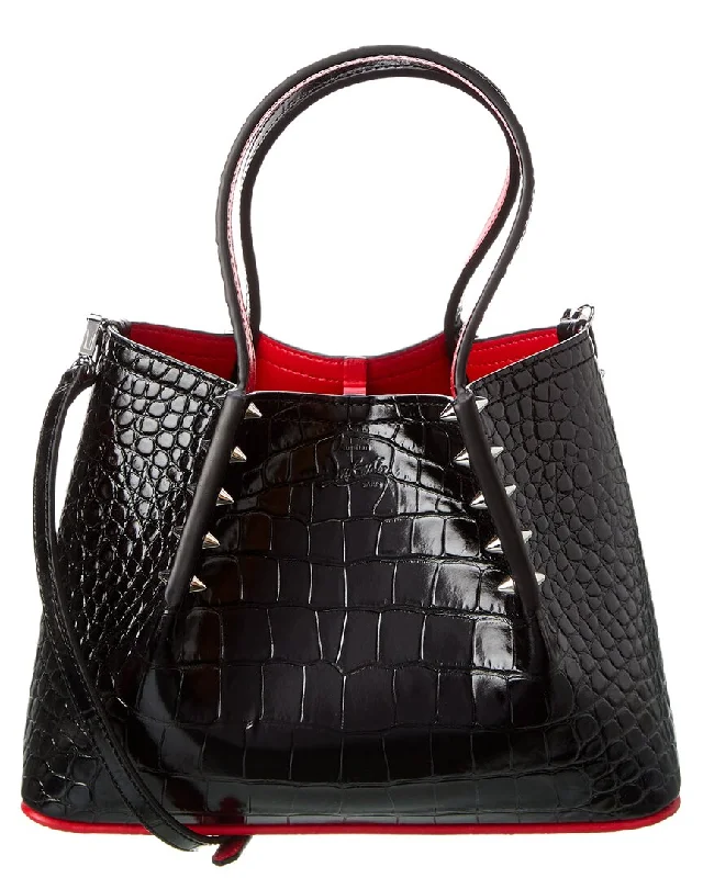 Christian Louboutin Cabarock Mini Croc-Embossed Leather Tote